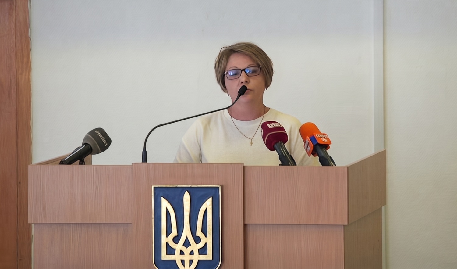 Наталя Бочарова під час виступу на 36-ій сесії Рівненської обласної ради