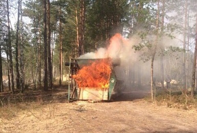 Палаючий вагончик